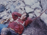 Injured climber Gaylord Campbell, 1967 rescue Photo credit: Rick Reese